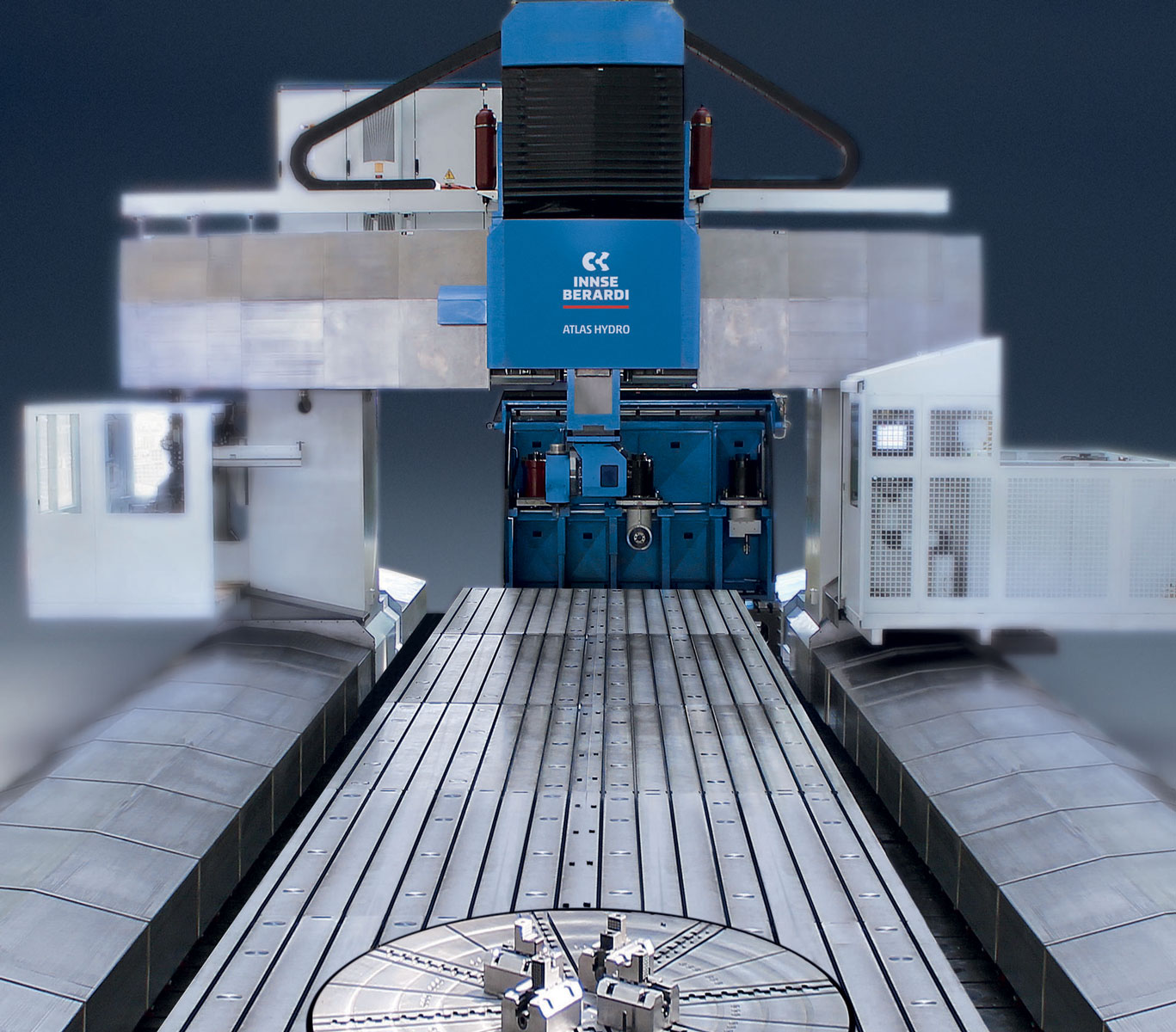 Atlas Hydro gantry machine with fixed crossrail